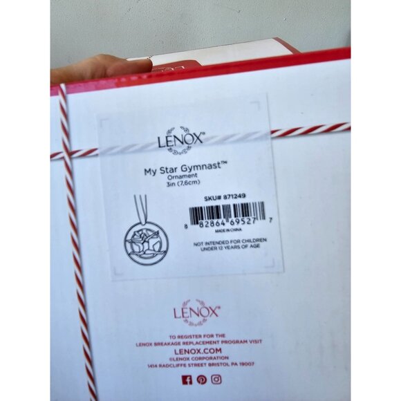 Lenox My star gymnast porcelain ornament new‎ RARE 871249 dreamer Xmas tree - Picture 8 of 8